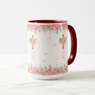Faith Gift Floral Cross Mug