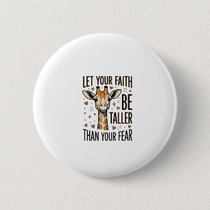 Faith Giraffe Inspirational Vintage Shirt Design_1 2 Inch Round Button