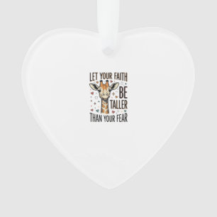 Faith Giraffe Inspirational Vintage Shirt Design_1 Ornament