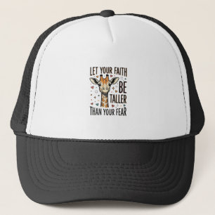 Faith Giraffe Inspirational Vintage Shirt Design_1 Trucker Hat