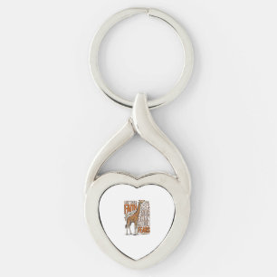 Faith Giraffe Vintage Inspirational Shirt Design_1 Keychain