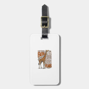 Faith Giraffe Vintage Inspirational Shirt Design_1 Luggage Tag