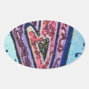 Faith Glitter Hearts Love Labels Art Stickers