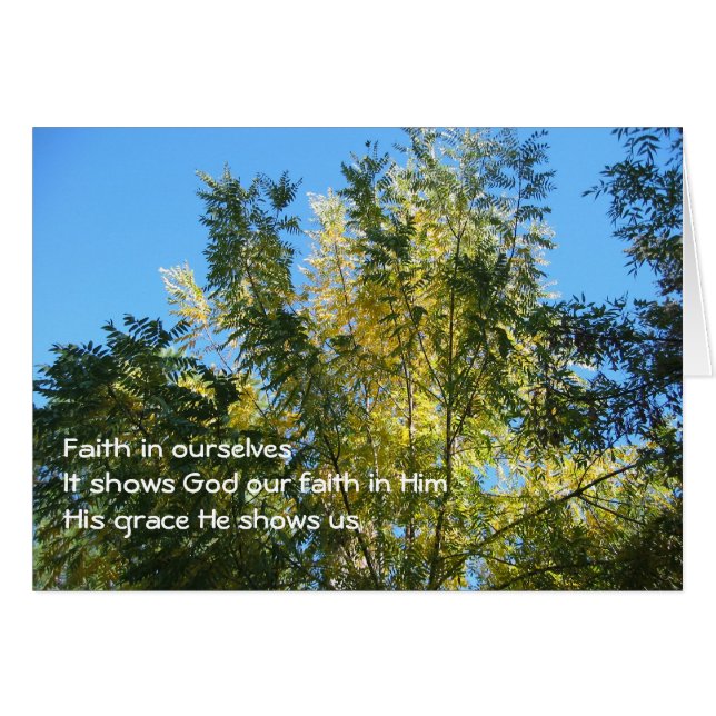 Faith Haiku/Arbres sur carte (Devant horizontal)