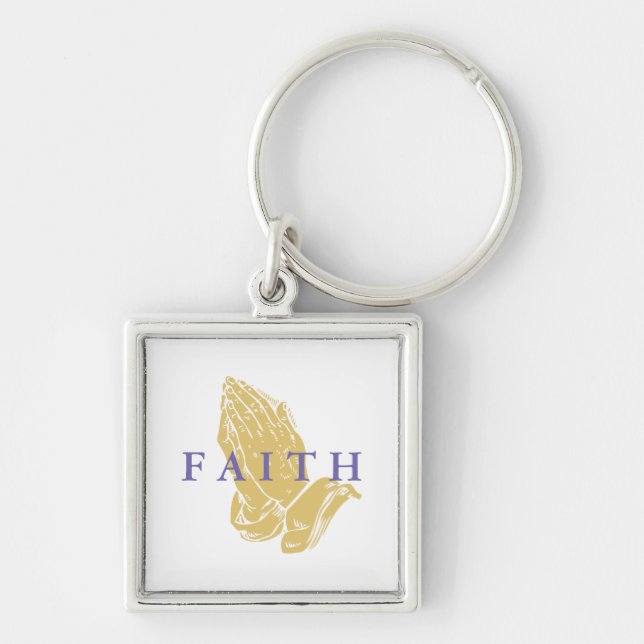 Faith Hands of Prayer Keychain (Front)