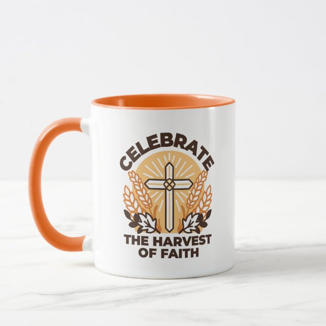Faith Harvest Celebration – Inspirational Art Mug (Left)