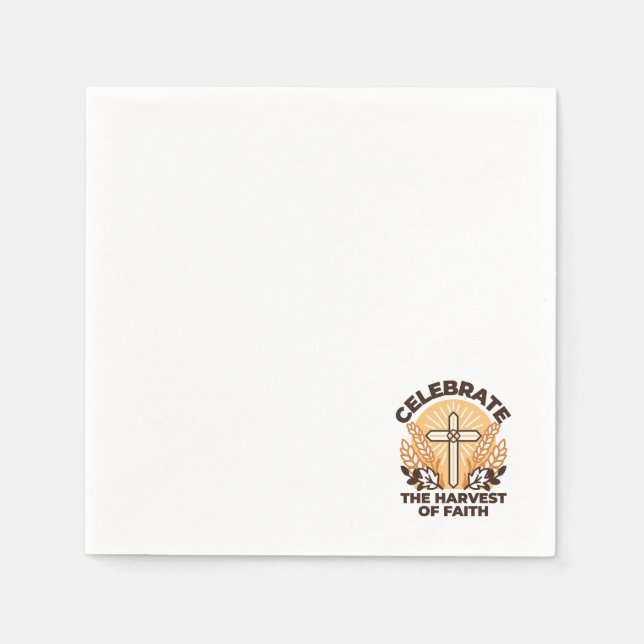 Faith Harvest Celebration – Inspirational Art Napkin (Front)