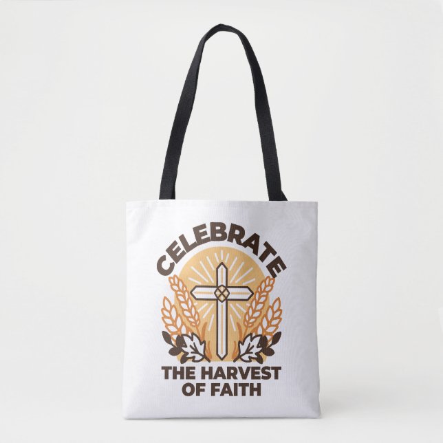 Faith Harvest Celebration – Inspirational Art Tote Bag (Front)