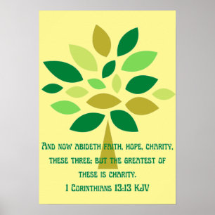 faith hope and charity inspirational  poster