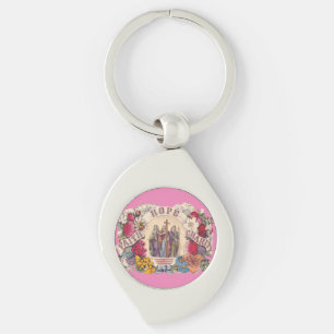 Faith, Hope and Charity Theological virtues Keychain
