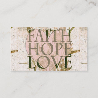 Faith, Hope and Love Business Card