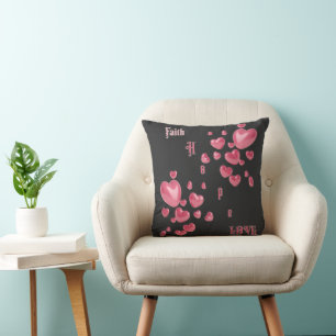 "Faith, Hope and Love" Christian Throw Pillow