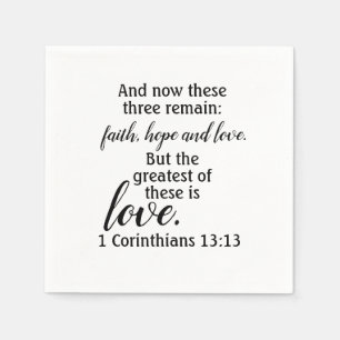 Faith Hope and Love Napkin