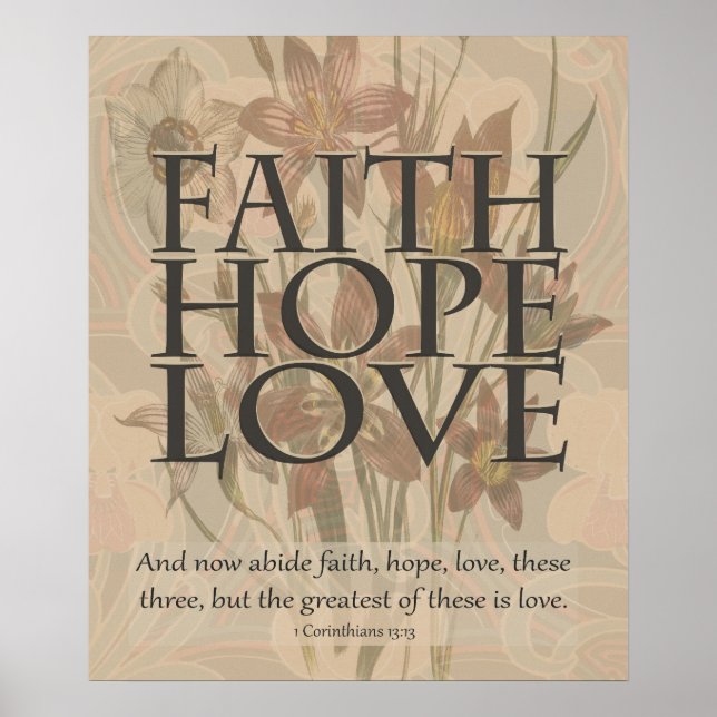 Faith, Hope and Love Poster (Front)