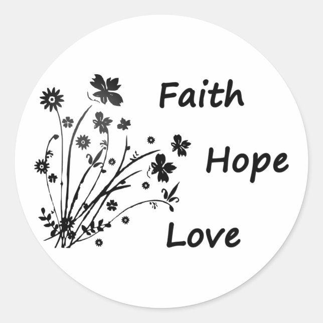 Faith Hope and Love   Square Sticker (Front)