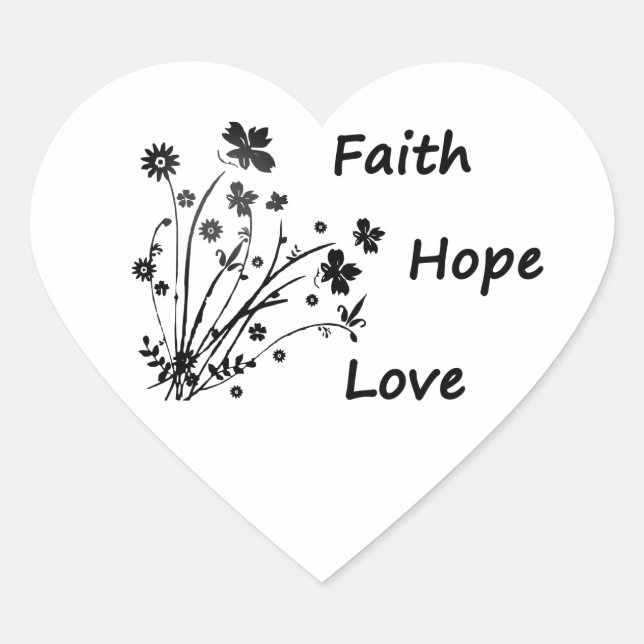 Faith Hope and Love   Square Sticker (Front)
