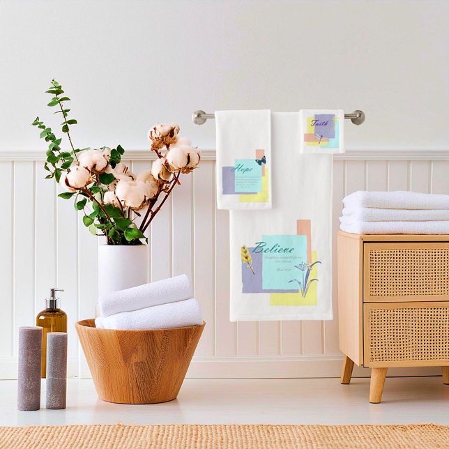 Faith Hope Believe Bath Towel Set (Creator Uploaded)