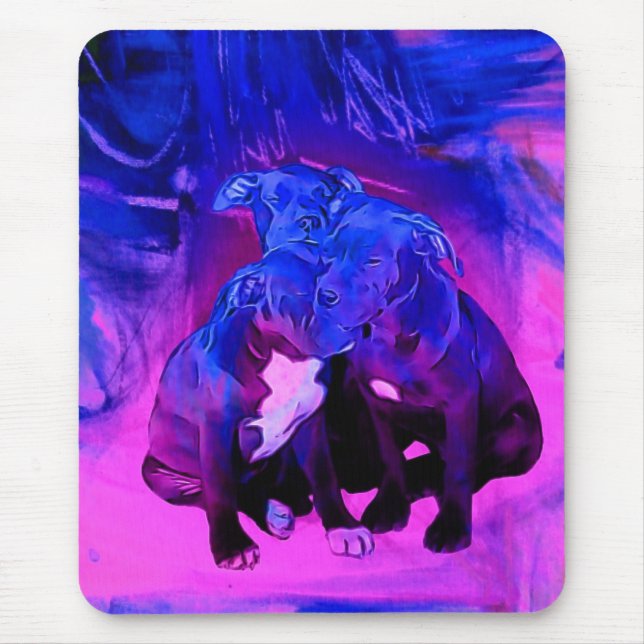 Faith Hope & Charity, Abused Pit Bull Dogs Mouse Pad (Front)