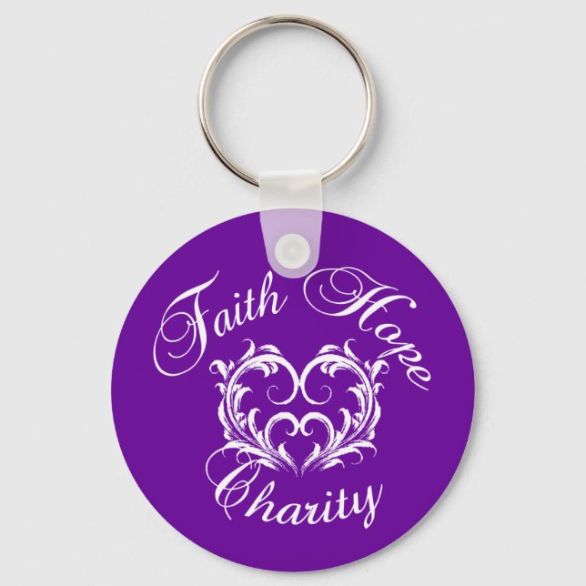 Faith Hope Charity Keychain (Front)