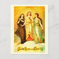 Faith Hope Charity vintage art