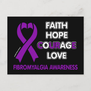 Faith Hope Courage Love...Fibro Postcard