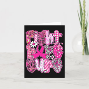 Faith Hope Cure Breast Cancer Awareness Survivor F Card