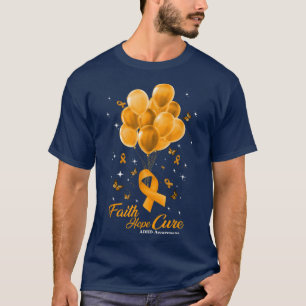 Faith Hope Cure Butterflies Orange Ribbon ADHD Awa T-Shirt