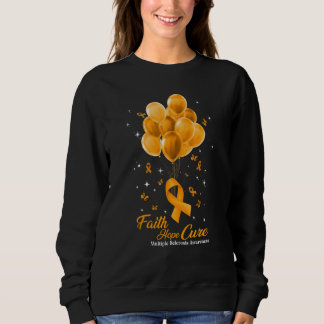 Faith Hope Cure Butterflies Orange Ribbon Multiple Sweatshirt