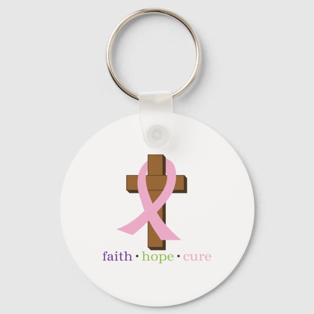 Faith Hope Cure Keychain (Front)