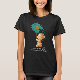Faith Hope Cure Teal Scleroderma Awareness T-Shirt