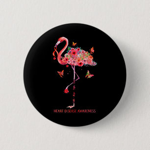 Faith Hope Fight Cure Heart Disease Awareness 2 Inch Round Button