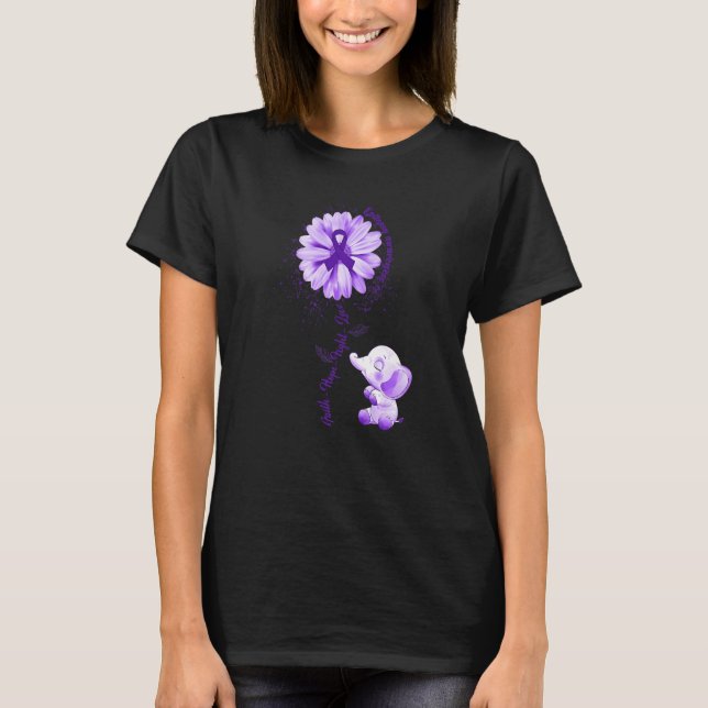 Faith Hope Fight Love Elephant Epilepsy Awareness  T-Shirt (Front)