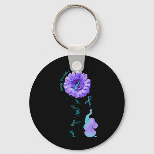 Faith Hope Fight Love Elephant Suicide Prevention Keychain