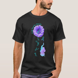 Faith Hope Fight Love Elephant Suicide Prevention  T-Shirt