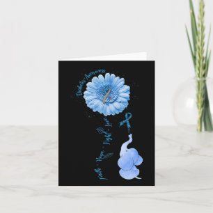 Faith Hope Fight Love Elephant Sunflower Diabetes  Card