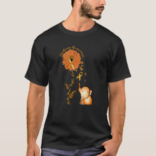 Faith Hope Fight Love Elephant Sunflower Leukaemia T-Shirt