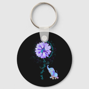 Faith Hope Fight Love Suicide Prevention Awareness Keychain