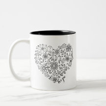 Faith & Hope Floral Heart Mug