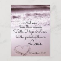 Faith Hope Love, 1 Corinthians 13:13, Ocean Beach