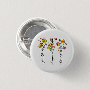 Faith-Hope-Love 1 Inch Round Button