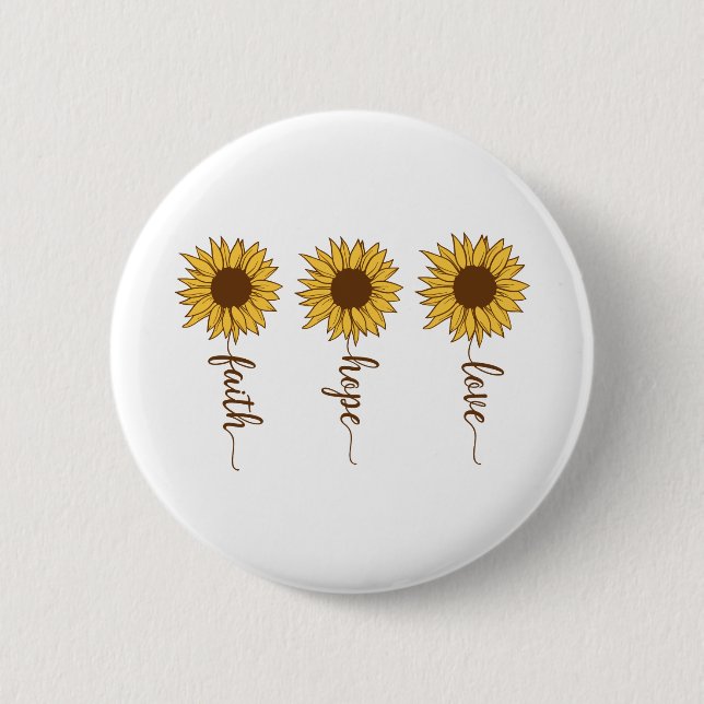 Faith Hope Love 2 Inch Round Button (Front)