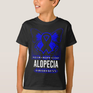 Faith Hope Love Alopecia Awareness Butterflies T-Shirt