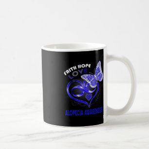 Faith Hope Love Alopecia Awareness Heart Butterfly Coffee Mug