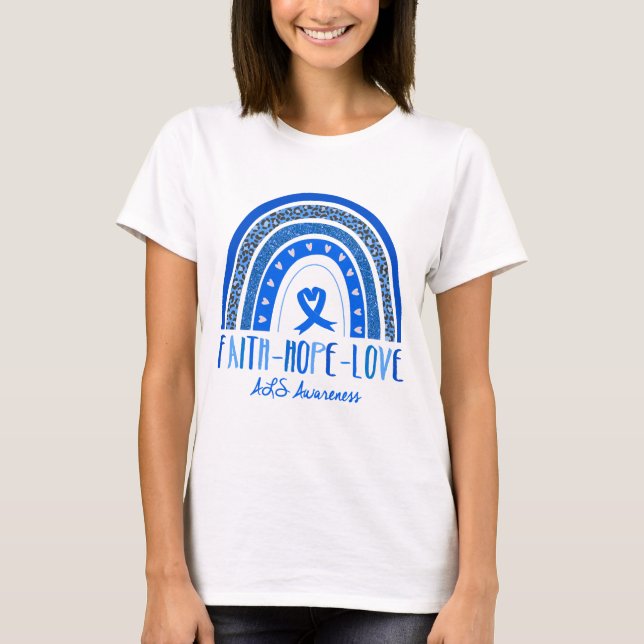 Faith Hope Love ALS Awareness T-Shirt (Front)