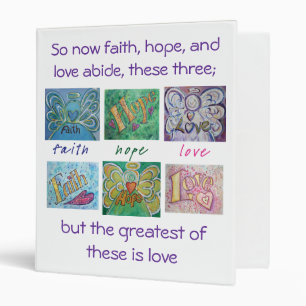 Faith Hope Love Angel Word Collage Classeur Carnet