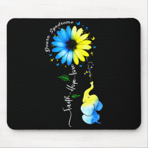 Faith Hope Love Awareness Down's Syndrome The Blue Mouse Pad