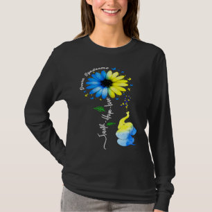 Faith Hope Love Awareness Down's Syndrome the Blue T-Shirt