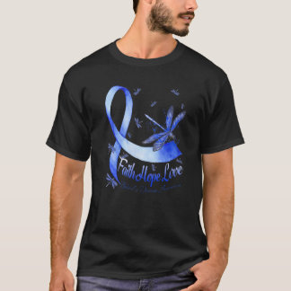 Faith Hope Love Behcet's Disease Awareness Dragonf T-Shirt