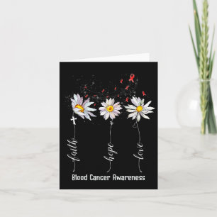 Faith Hope Love Blood Cancer Awareness Flower Gift Card