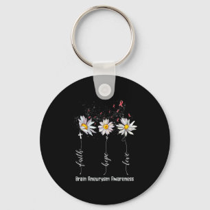 Faith Hope Love Brain Aneurysm Awareness Shirt Flo Keychain